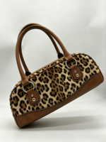 Sac à main Boston vintage à imprimé léopard, style streetwear, sac à bandoulière pour femme, toutes saisons JZ-17