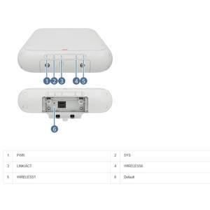 Point d'accès sans fil d'entreprise AirEngine 5773I-21 50089276 (extérieur 11be, double bande 2+2, antenne omnidirectionnelle, BLE) Wi-Fi 7 - Product Image 2