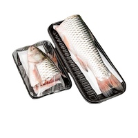 Plateaux blister en plastique PP jetables personnalisés en usine aliments congelés viande fraîche carte peau plateau sous vide-pour Steak boeuf pain fruits maïs