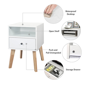 Nhà Máy Bán Hàng Trực Tiếp Đồ Nội Thất Phòng Ngủ Bàn Đầu Giường Cao Bóng Đầu Giường Thông Minh Đầu Giường Với Chi Phí Giá Rẻ Bên Cạnh Bảng - Product Image 4