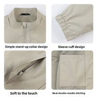 Veste uniforme professionnelle personnalisée pour le personnel d'entreprise, vêtement de travail décontracté, col montant, vêtement d'extérieur pour employés avec logo