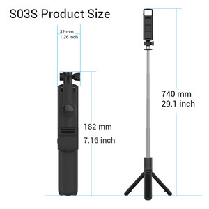 Venta al por mayor S03S trípode de <span class=keywords><strong>Viaje</strong></span> Luz de relleno Selfie Stick portátil Smartphone Flexible Selfie Stick para <span class=keywords><strong>viaje</strong></span> con LED - Product Image 2