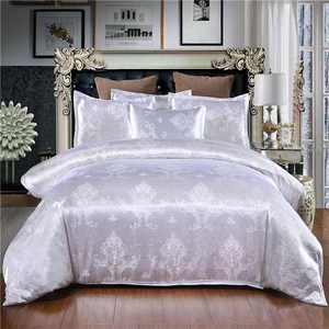 Ensemble de literie en satin brodé de style européen, 3 pièces, drap, <span class=keywords><strong>taie</strong></span> d'oreiller et housse de couette de luxe, taille personnalisée, achat en ligne - Product Image 4