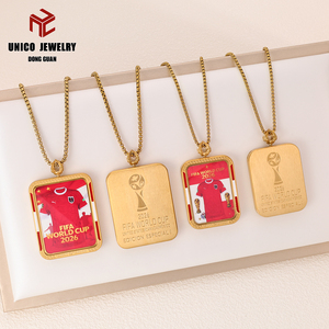 Collar de Fútbol de Austria para Hombre, Acero Inoxidable, Collar de la Copa Mundial 2026 para Hombre, Collar de Acero Inoxidable para Hombre de la Copa Mundial 2026 - Product Image 1