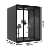 Cabine insonorisée moderne de haute qualité avec structure en alliage d'aluminium, mobile et portable, pour usage professionnel, taille personnalisable