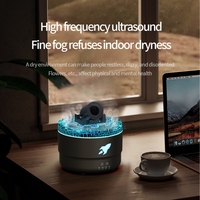Offre Spéciale 280ml en plastique bureau diffuseur d'huiles essentielles ménage USB ultrasons LED canon méduse arôme humidificateur diffuseur