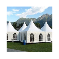 Tente de réception pagode à haute tige en aluminium pour 100 personnes, idéale pour les événements en plein air