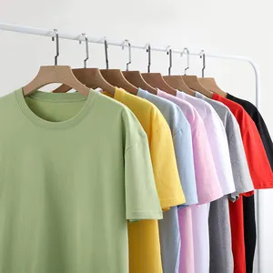 Vêtements d'été colorés hommes t-shirt sur mesure hommes vente en gros avec votre propre logo imprimé T-shirts à col rond