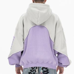 ผู้ผลิตเสื้อฮู้ดดี้แบบสวมหัว ดีไซน์สีตัดกัน ปรับแต่งได้ สำหรับเสื้อผ้าสั่งทำพิเศษ ออกแบบลายพิมพ์นูน สำหรับทุกเพศ - Product Image 6