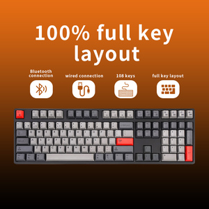 Teclado Mecánico Cherry de 108 Teclas, Retroiluminación LED de Triple Modo, Silencioso, Tamaño Completo, para Juegos, con Interfaz USB-C, Nuevo - Product Image 4