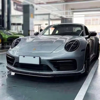 Kit carrosserie pour Porsche 911 992 en fibre de carbone modifiée : Lame avant, Lame aérodynamique avant, Jupes latérales, Lame arrière, Aileron arrière
