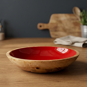 Bol de service en bois manga vert, de couleur naturelle - Product Image 2