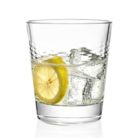 Verre à whisky de luxe 11 oz avec logo personnalisé, intérieur gaufré, extérieur lisse, compatible lave-vaisselle, intérieur rayé, pour cocktails et spiritueux