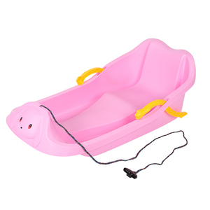 HDPE écologique Durable rose bleu toboggan pour enfants Traction corde poignée pliable en plastique hiver utilisation neige Tube traîneau - Product Image 2