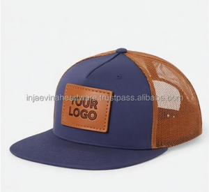 Casquette Trucker Personnalisée 6 Panneaux avec Logo en Cuir, Dos en Maille, Multicolore, Respirante, Unisexe, Performance, Sports de Plein Air, Pêche, ODM - Product Image 3