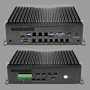 Intel Automatic Embedded industrial computer 9 ports dual serial port 12USB Fanless industrial host Low power micro low noise