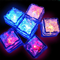 Glaçons lumineux multicolores imperméables qui brillent dans le noir, cubes de glace réutilisables pour boissons