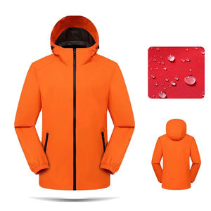 Veste Softshell personnalisée OEM pour l'escalade d'automne manteau à capuche imperméable coupe-vent doublure en maille fermeture éclair complète impression mince pour l'extérieur - Product Image 3