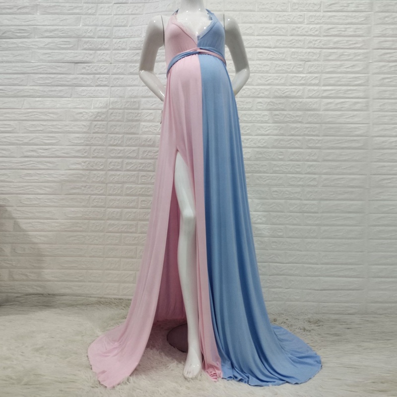 half pink half blue gender reveal dress Blue And Pink Dress For Gender Reveal