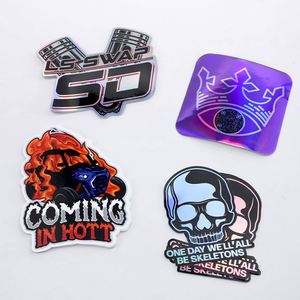 Pegatina Holográfica Personalizada con Logotipo de Dibujos Animados, Troquelada, para Dispositivos Electrónicos - Product Image 1