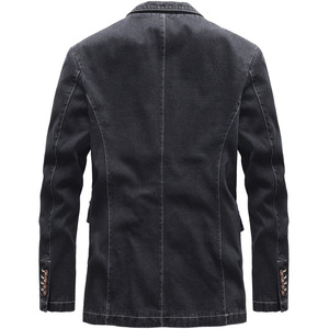 Servizio OEM, Vendita all'Ingrosso, Nuova Tendenza Giacca Casual da Uomo, Blazer Slim Fit, Giacca in <span class=keywords><strong>Denim</strong></span>, Taglie Fino a 4XL - Product Image 5