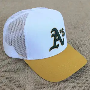 2023 Hot Sale Factory Großhandel Personal isierte Custom 5 Panel Baseball Mesh Caps Zweifarbige Trucker Hüte