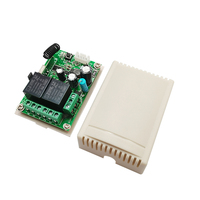 Module émetteur sans fil 12-36V 433MHz, 2 pièces, récepteur DC12V 24V et télécommande étanche pour éclairage de porte de Garage