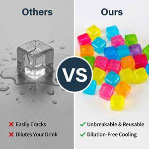 Glaçons réutilisables en plastique sans BPA, qualité alimentaire, ronds, pour refroidir le whisky et les cocktails sans dilution, vente en gros - Product Image 4