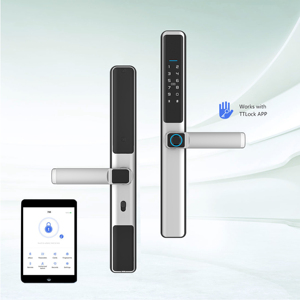 Khóa thông minh chống nước ngoài trời với ứng dụng Tuya, hợp kim nhôm, nhận diện vân tay hai mặt, dùng cho cửa gỗ/thép - Product Image 1