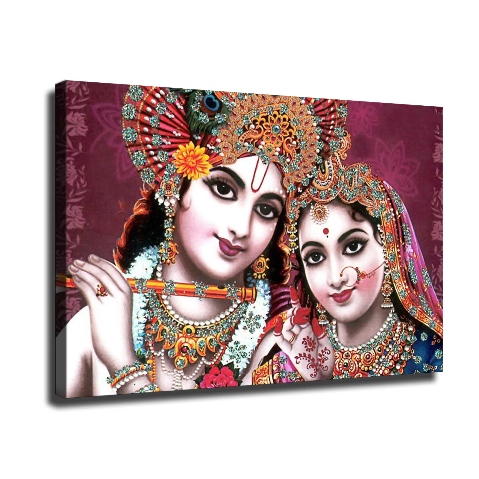 Póster de la India sobre lienzo hecho a mano, arte de la India, Dios, el señor étnico, Shiva