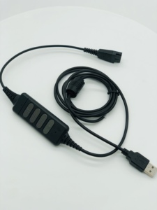 Câble adaptateur <span class=keywords><strong>USB</strong></span> DA80 QD compatible avec <span class=keywords><strong>Plantronics</strong></span> ou Jabra pour une connexion rapide avec contrôle du volume/du silence pour les casques - Product Image 6