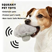 Jouet en peluche pour animaux de compagnie en forme de champignon, doux, résistant aux morsures, jouet interactif pour chien et chat, jouet en peluche en forme de légume