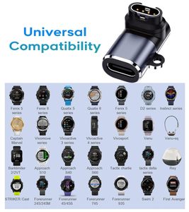 อะแดปเตอร์ชาร์จ <span class=keywords><strong>USB</strong></span> ประเภท C/ไมโคร/ไอโอเอสสำหรับการ์มิน ฟินิกซ์​​7/6/5 Instinct 2S Venu 2 Plus EPIX Forerunner 745 นาฬิกา<span class=keywords><strong>ตัว</strong></span><span class=keywords><strong>แปลง</strong></span>การชาร์จ - Product Image 4