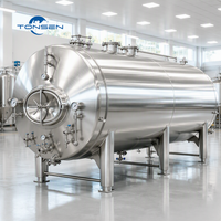 Réservoir de stockage de bière horizontale à double enveloppe Tonsen 500L, empilable, Brite Tank BBT 380V/230V/400V/415V, garantie 3 ans