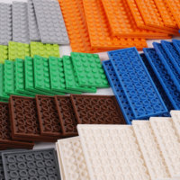 Gobricks Collection de plaques de base de différentes tailles Paquet de briques Sac de briques Plaque de base de construction Pièces de brique MOC avec boîte de couleur
