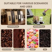 Bolsa de Papel Kraft con Protección UV, Reutilizable, a Prueba de Humedad, con Válvula para Envasado de Alimentos, Café en Grano y Té