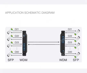 Transceptor DWDM de 40 Canales, 20ch C21-C60, DWDM/CWDM, Fibra Única/Dual, Mux/Demux con 1310nm FTTX ITU 100ghz 50G 100G 400G - Product Image 5