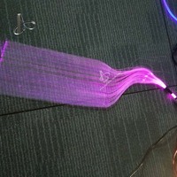 Özel Fiber optik kumaş 1m * 1.8m LED Fiber optik kumaş parti festivali Cosplay LED masa örtüsü