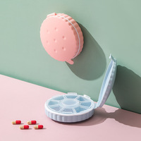 Organisateur de pilules de voyage en plastique à 7 compartiments et boîte à pilules étanche à l'humidité pour étui à pilules médical de poche médecine portable vitamine