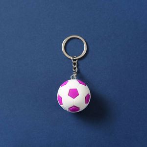 Promosi Gantungan Kunci Dekorasi Tas Souvenir Hadiah Gantungan Kunci Sepak Bola Kustom untuk Penggemar Gantungan Kunci PVC Lem Lunak Liontin Sepak Bola - Product Image 4