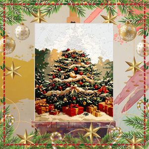 Set de Pintura de <span class=keywords><strong>Acuarela</strong></span> Rectangular Hecho a Mano, Ecológico e Impermeable de SONGWOO ART, Pintura <span class=keywords><strong>por</strong></span> Números para Adultos, Regalo de Navidad - Product Image 3