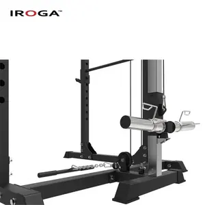 Iroga Fitness Gym Equipment Squat Power Rack Cage With Lat Pull Down Attachment