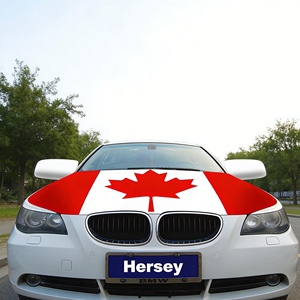 Ensemble de 3 housses de capot et de rétroviseurs de voiture en polyester Heysey 2026 Sport Party Canada Flag - Product Image 5