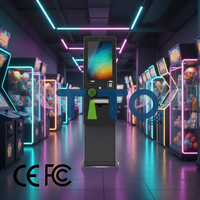 Borne de jeu de compétence sportive avec code QR et distributeur de tickets personnalisé, version anglaise, garantie 1 an
