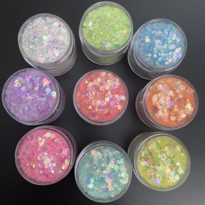 10 g/sac vente en gros en vrac artisanat gros paillettes blanc irisé mélangé paillettes pour verre de boule à <span class=keywords><strong>neige</strong></span> - Product Image 4