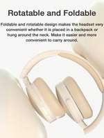 Headset Gaming Nirkabel TWS ANC P2961 dengan Desain Over-Ear, Mikrofon ANC, Peredam Kebisingan ENC Latensi Rendah 5.0, dan IPX5