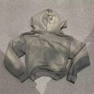 Sudadera con Capucha Personalizada, Estilo Vintage, Desgastada, con Estampado de Salpicaduras de Pintura, Lavada al Ácido, Decolorada por el Sol, 420 g/m², Desgarrada - Product Image 3