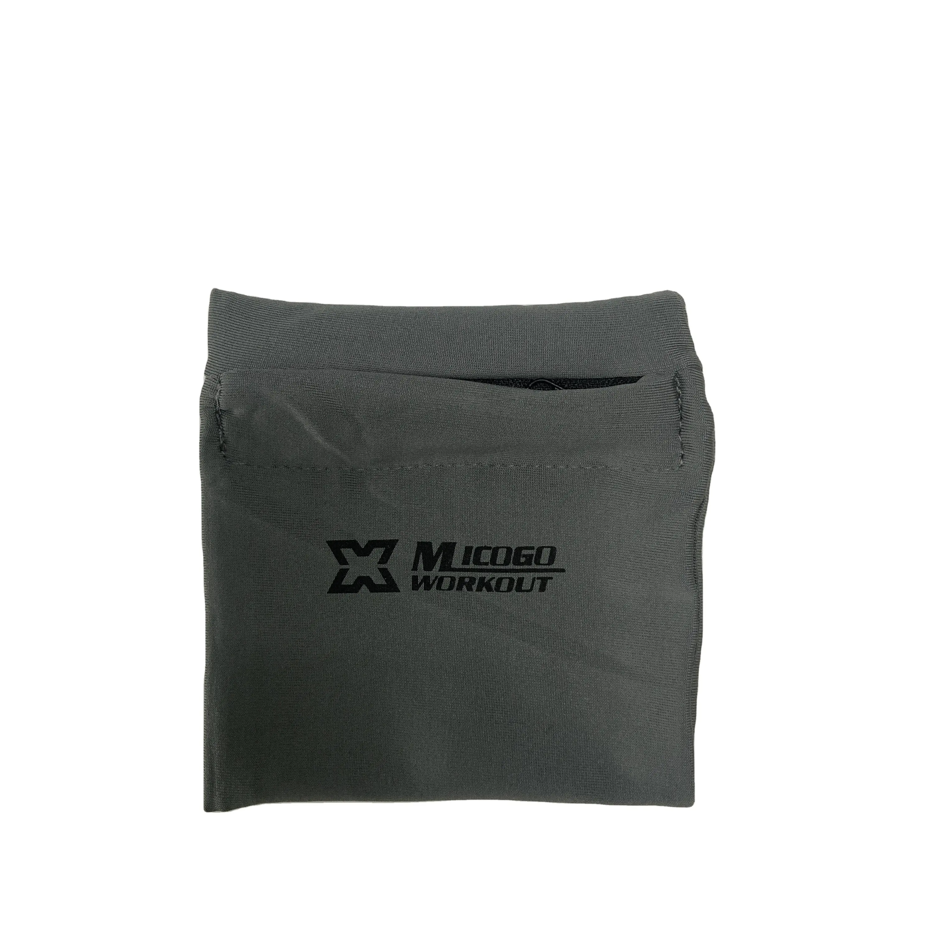 Newest promotional micro-fiber cotton sweatband with zipper pocket Sports Usage And Custom Wrist Band Sweatband