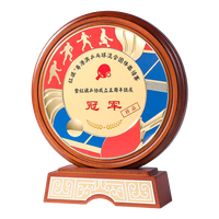 Plaque en bois écologique de haute qualité avec design gravé pour médailles et récompenses, personnalisable pour les cadeaux de salons professionnels et événements