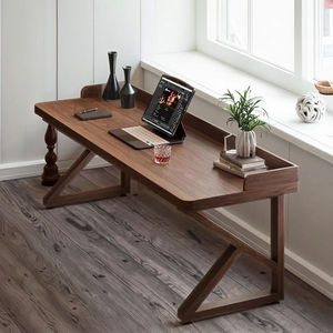 Escritorio Largo Grande de Madera Maciza Nórdica DISHI, Mesa de Madera Maciza <span class=keywords><strong>para</strong></span> Sala de Estar, Mesa Grande <span class=keywords><strong>para</strong></span> Oficina Doble, Mesa de <span class=keywords><strong>Estudio</strong></span> <span class=keywords><strong>para</strong></span> Estudiantes - Product Image 4